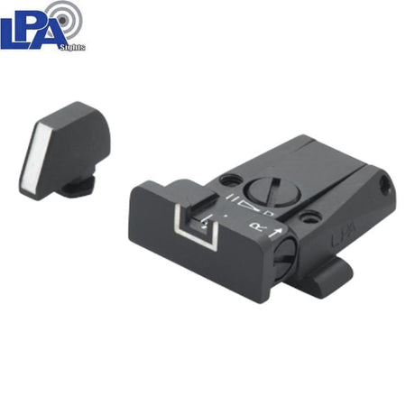 Adjustable sights for Glock [G17 G19 G26 & other] | white lines - Ubitzu