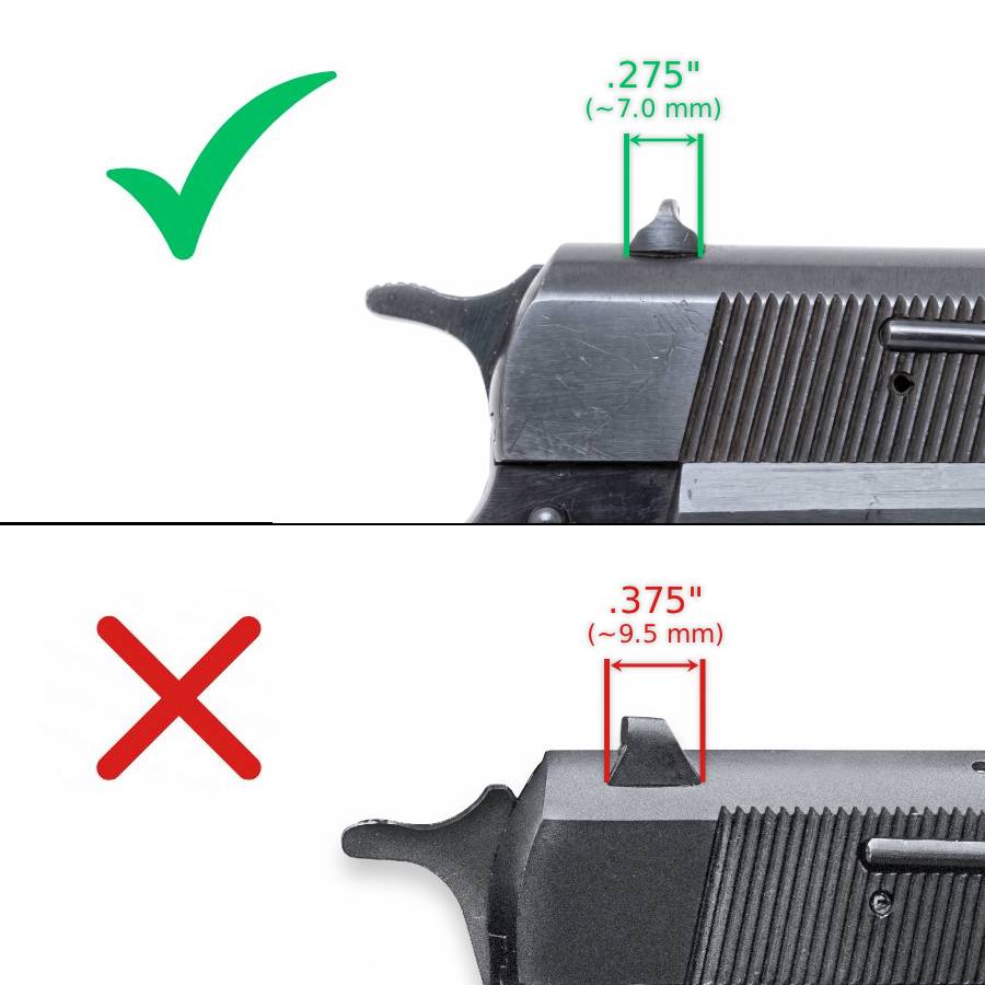 Browning Hi-Power Vigilante regulowana szczerbinka | blank - Ubitzu