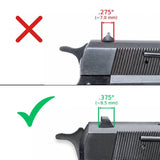 Browning Hi-Power [Vigilante Mark III Practical HP40] regulowane przyrządy celownicze | białe kropki - Ubitzu