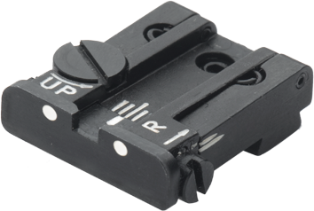 Glock [G17 G19 G26 & other] regulowana szczerbinka | białe kropki - Ubitzu