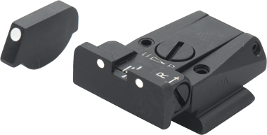 Ruger [P90 P91 P93 P94 P95 P97] regulowane przyrządy celownicze | białe kropki - Ubitzu