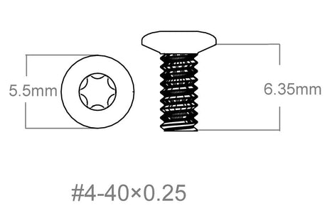 Zestaw śrub 3 szt. | 4-40x0.250’’ [T10] - Ubitzu