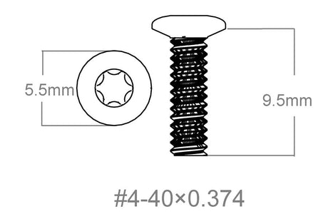 Zestaw śrub 3 szt. | 4-40x0.374’’ [T10] - Ubitzu