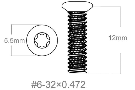 Zestaw śrub 3 szt. | 6-32x0.472’’ [T10] - Ubitzu