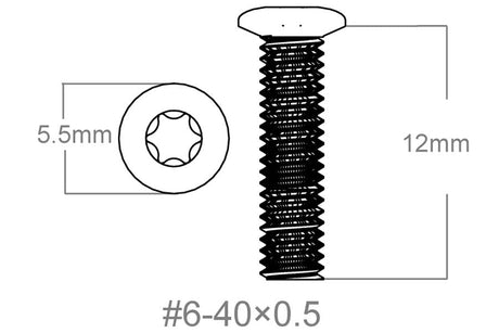 Zestaw śrub 3 szt. | 6-40x0.5’’ [T10] - Ubitzu