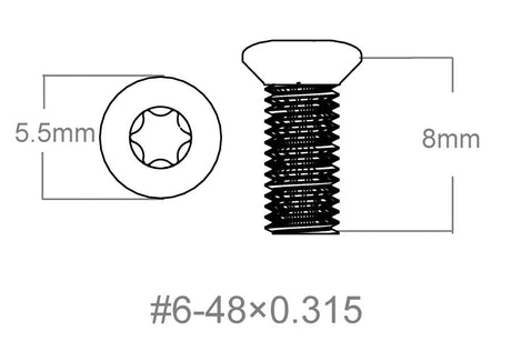 Zestaw śrub 3 szt. | 6-48x0.315’’ [T10] - Ubitzu