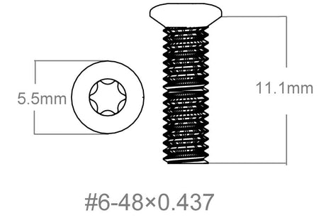 Zestaw śrub 3 szt. | 6-48x0.437’’ [T10] - Ubitzu