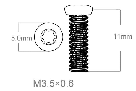 Zestaw śrub 3 szt. | M3.5x0.6 [T10] - Ubitzu
