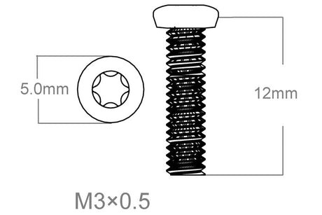 Zestaw śrub 3szt. | M3x0.5 [T10] - Ubitzu