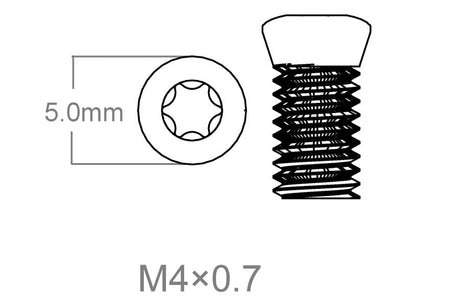 Zestaw śrub 3 szt. | M4x0.7 [T10] 8 mm - Ubitzu