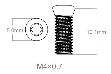 Zestaw śrub 3 szt. | M4x0.7 [T10] - Ubitzu